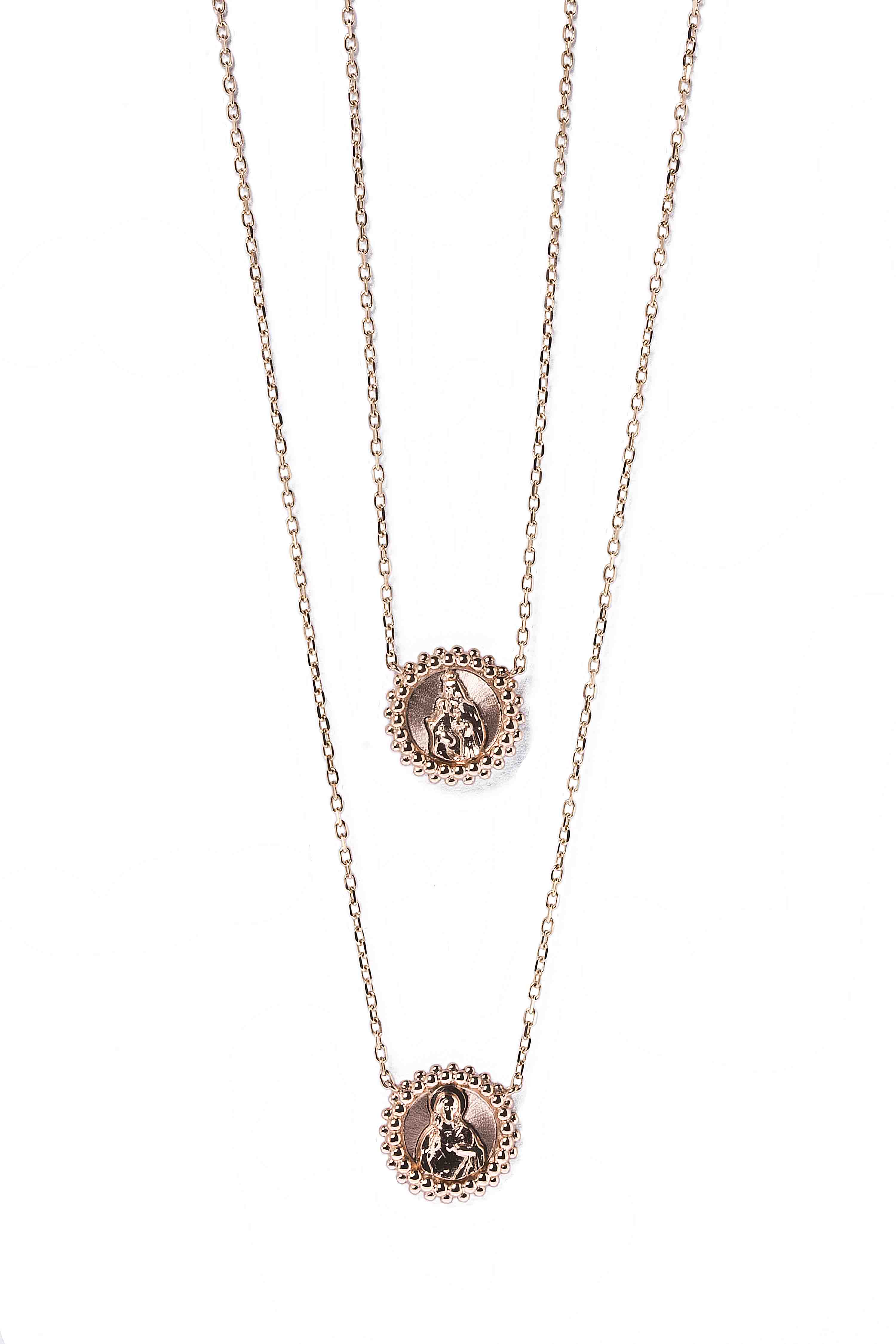 Escapulario Autoral Redondo O.V. - Autoral Scapular Necklace  in rose gold